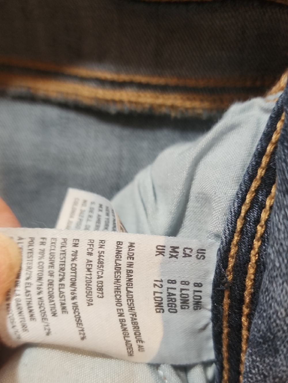 American Eagle Dark Wash Kick Boot Jeans - Blue - Picture 2 of 2